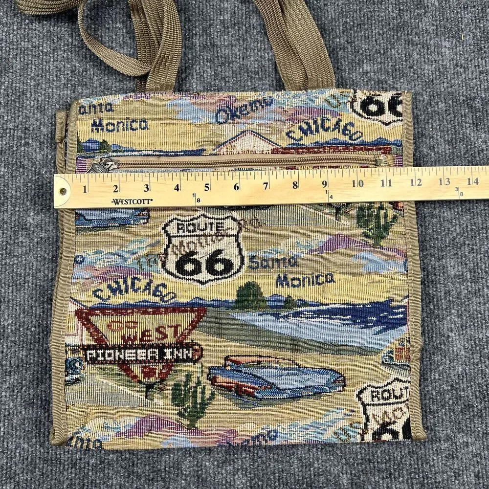 Pioneer Express Route 66 Tapestry Travel Bag Carry-On Tote‎ Matching Coin Purse